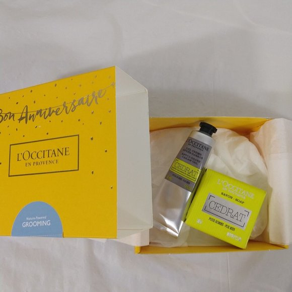 L'Occitane CEDRAT Men's After Shave Cream Gel & Savon Soap 30ML/50G NEW - Picture 2 of 4